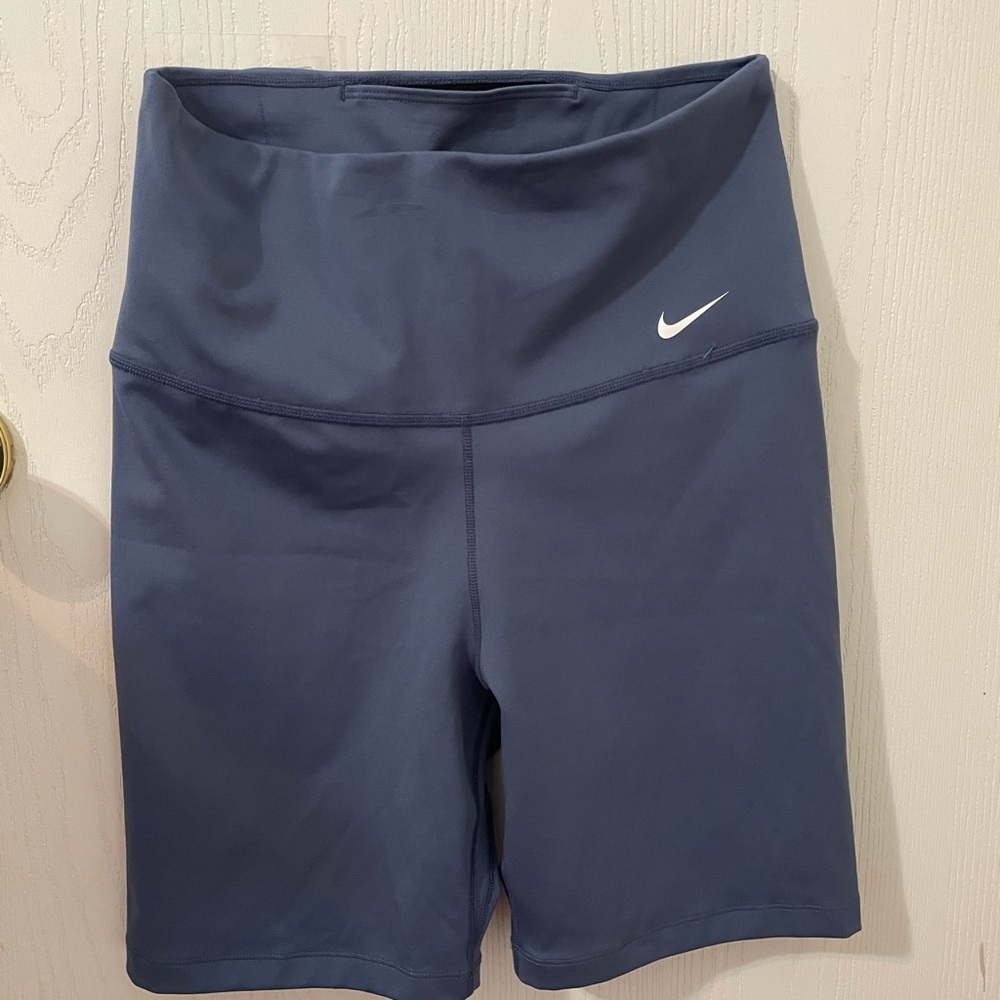 Nike Blue Stretchy Bike Shorts